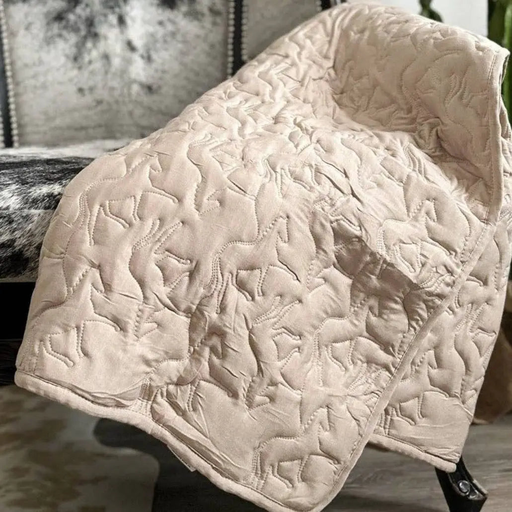 Year of the Horse Quilted Blanket - Bridle Up Hope Shop