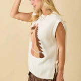 Yeehaw Yarn Sweater Vest - Bridle Up Hope Shop