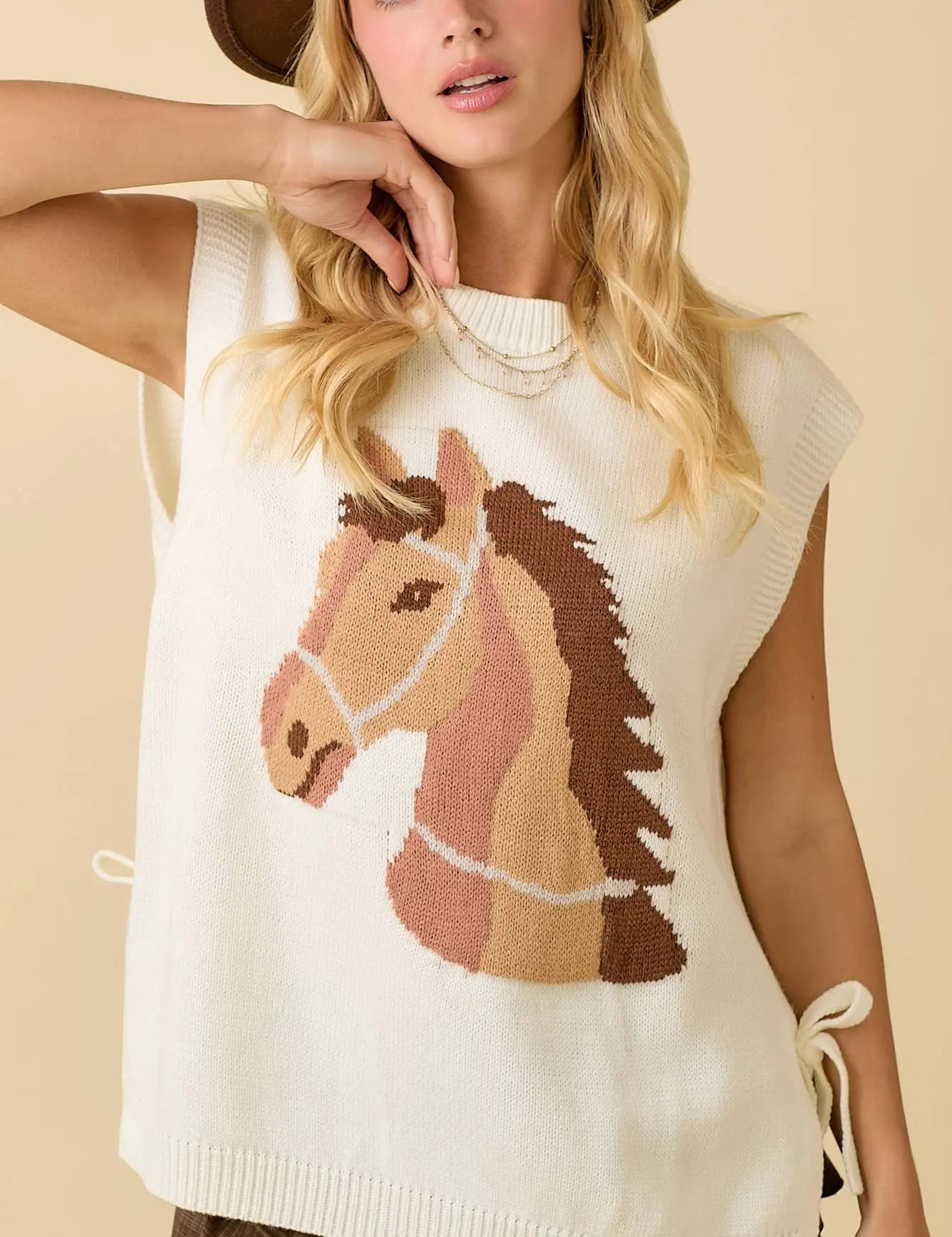 Yeehaw Yarn Sweater Vest - Bridle Up Hope Shop