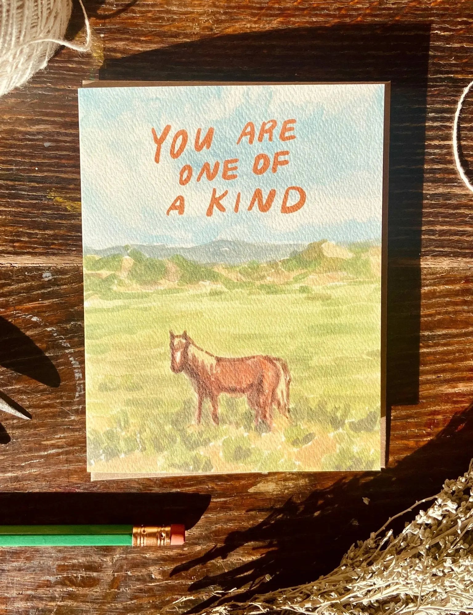 You Are One of a Kind Horse Greeting Card - Bridle Up Hope Shop