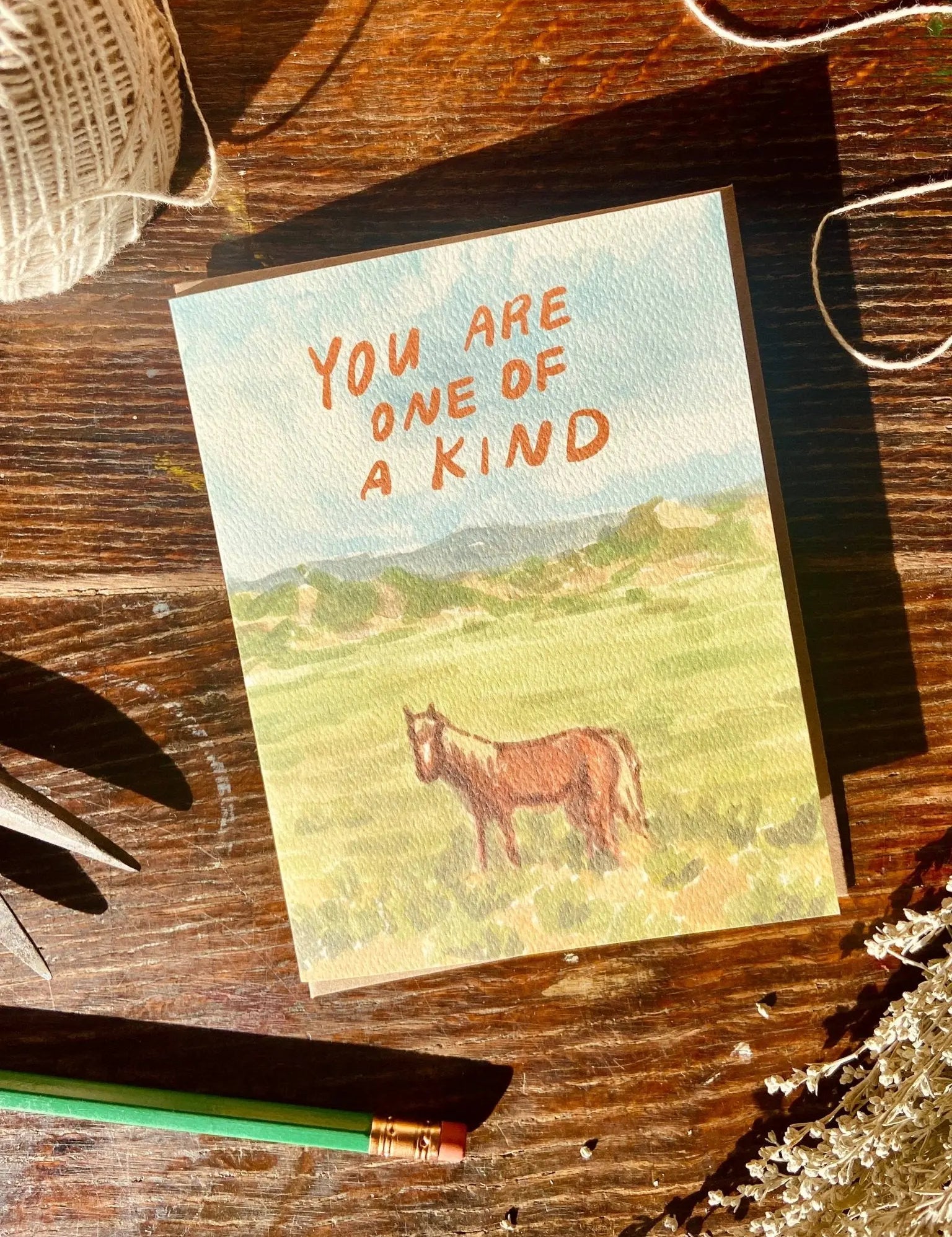 You Are One of a Kind Horse Greeting Card - Bridle Up Hope Shop