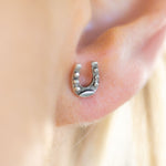 horseshoe charm earrings