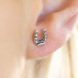 horseshoe charm earrings