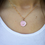 pink horseshoe pendant