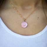 pink horseshoe pendant