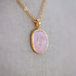 pink horseshoe pendant