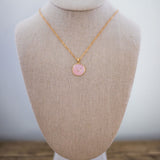 pink horseshoe pendant
